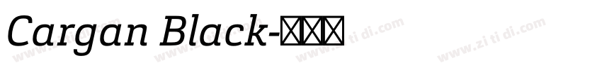 Cargan Black字体转换